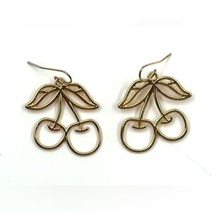 American Eagle Gold Cherry Dangle Earrings